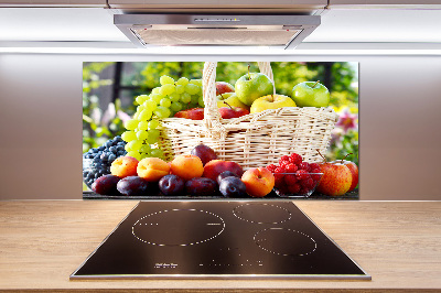 Pannello retrocucina con cesto porta frutta