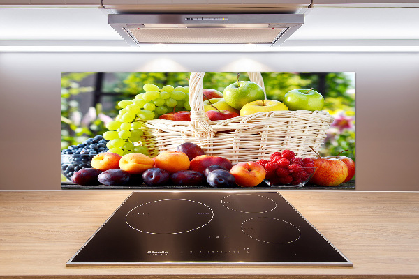 Pannello retrocucina con cesto porta frutta