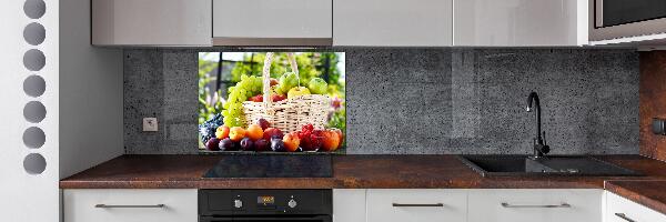 Pannello retrocucina con cesto porta frutta