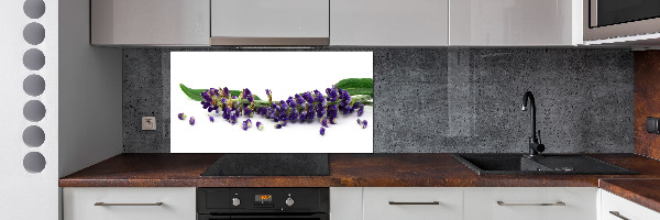 Rivestimento parete cucina con motivo lavanda