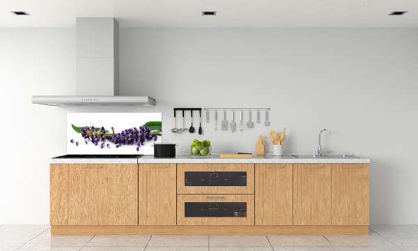Rivestimento parete cucina con motivo lavanda