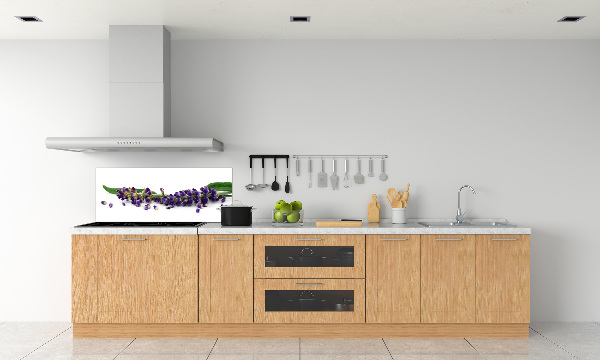 Rivestimento parete cucina con motivo lavanda