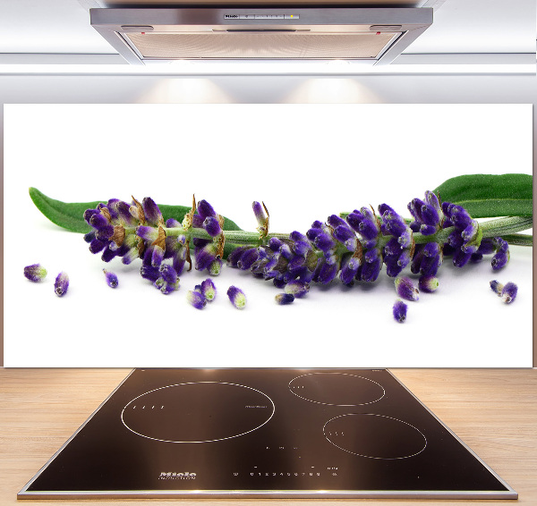 Rivestimento parete cucina con motivo lavanda