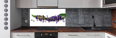 Rivestimento parete cucina con motivo lavanda