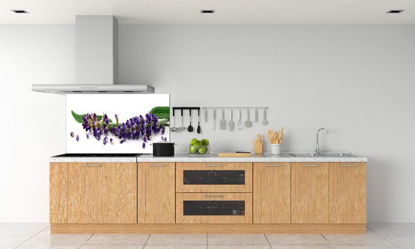 Rivestimento parete cucina con motivo lavanda
