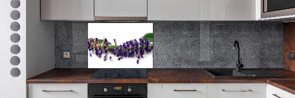 Rivestimento parete cucina con motivo lavanda