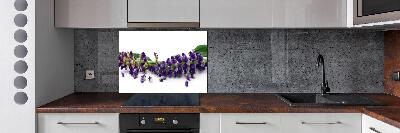 Rivestimento parete cucina con motivo lavanda
