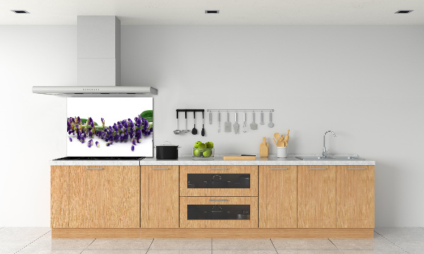 Rivestimento parete cucina con motivo lavanda