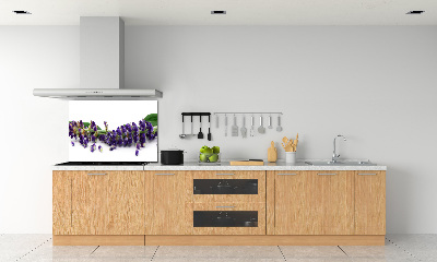 Rivestimento parete cucina con motivo lavanda
