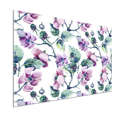 Pannello retrocucina con motivo Fiori di mora