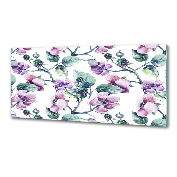 Pannello retrocucina con motivo Fiori di mora