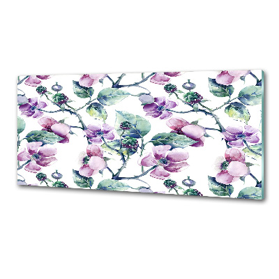 Pannello retrocucina con motivo Fiori di mora