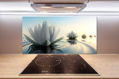 Pannello retrocucina con motivo a fiore di loto