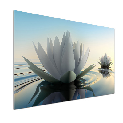 Pannello retrocucina con motivo a fiore di loto