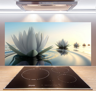 Pannello retrocucina con motivo a fiore di loto