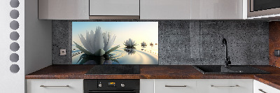 Pannello retrocucina con motivo a fiore di loto