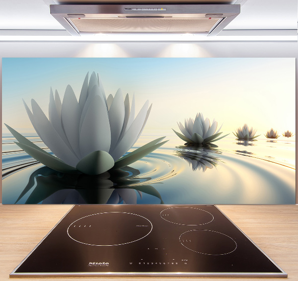 Pannello retrocucina con motivo a fiore di loto