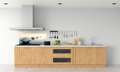 Pannello paraschizzi cucina con motivo a fiori di loto