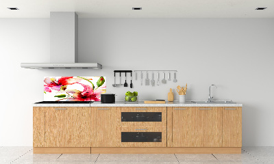 Pannello paraschizzi cucina con motivo a giglio