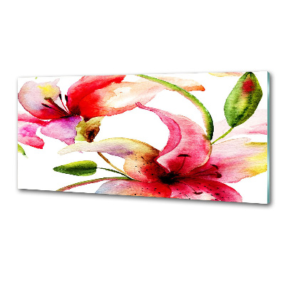 Pannello paraschizzi cucina con motivo a giglio