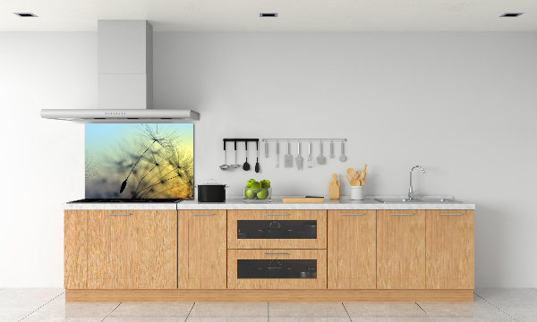 Pannello retrocucina con motivo di semi di tarassaco