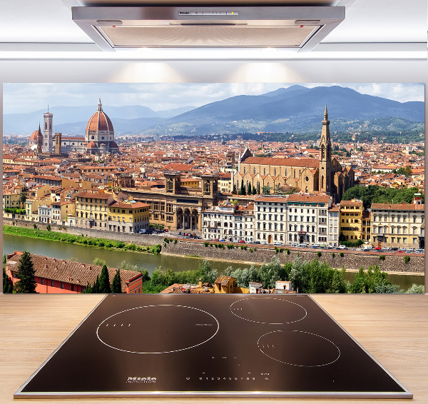 Rivestimento parete cucina con motivo ispirato a Firenze, Italia