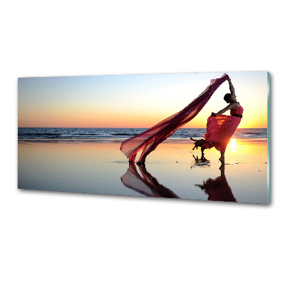 Pannello paraschizzi cucina con stampa di una donna che balla