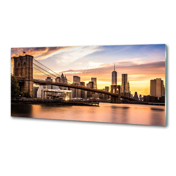 Pannello retrocucina con stampa del Ponte di Brooklyn