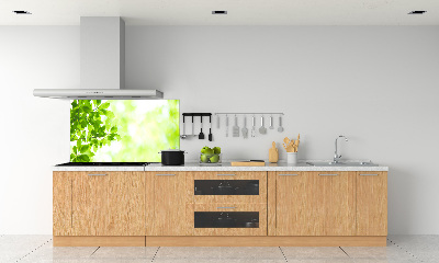 Rivestimento parete cucina con motivo a foglie