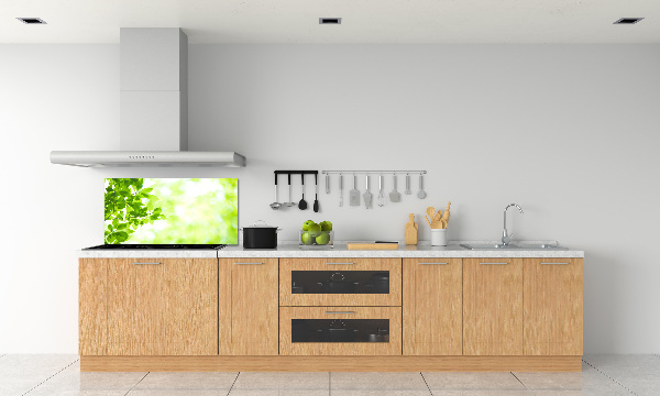 Rivestimento parete cucina con motivo a foglie