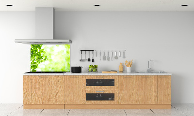 Rivestimento parete cucina con motivo a foglie