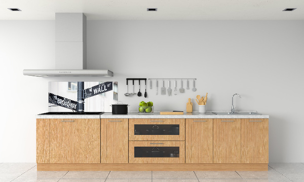 Pannello paraschizzi cucina con stampa a tema Wall Street