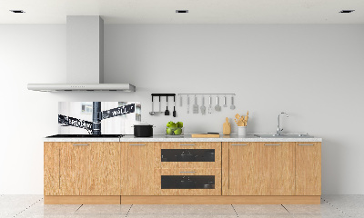 Pannello paraschizzi cucina con stampa a tema Wall Street