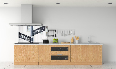 Pannello paraschizzi cucina con stampa a tema Wall Street