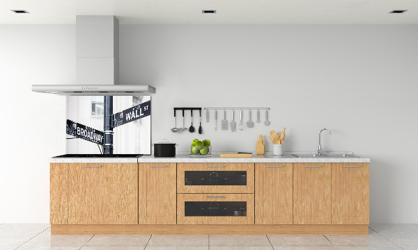 Pannello paraschizzi cucina con stampa a tema Wall Street