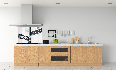 Pannello paraschizzi cucina con stampa a tema Wall Street