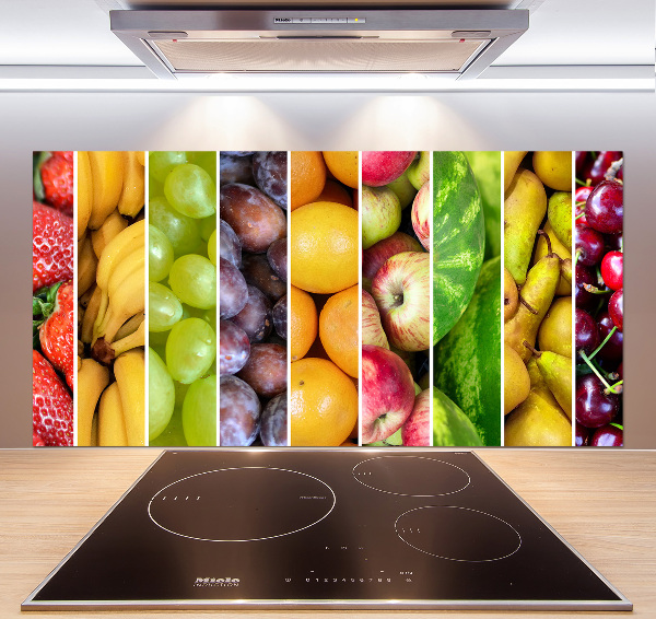 Rivestimento parete cucina con motivo a frutta