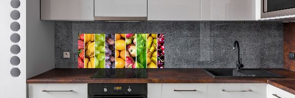 Rivestimento parete cucina con motivo a frutta