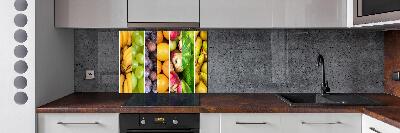 Rivestimento parete cucina con motivo a frutta