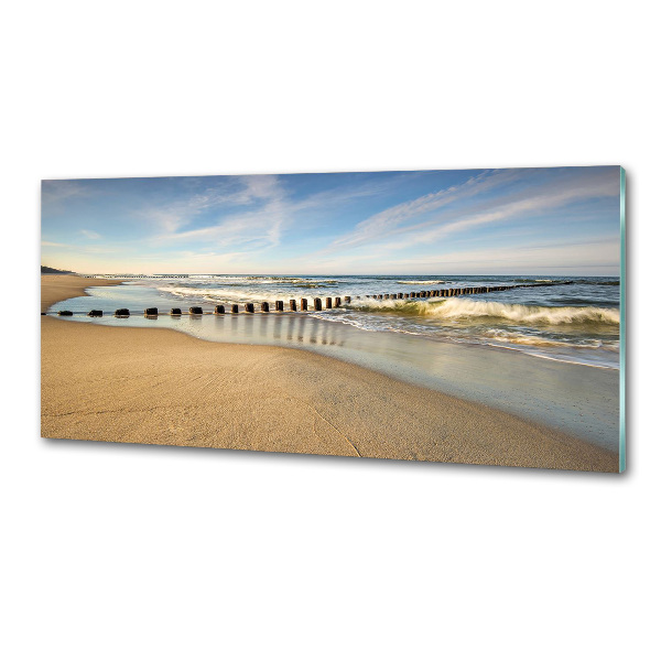 Pannello retrocucina con stampa raffigurante una spiaggia del Mar Baltico