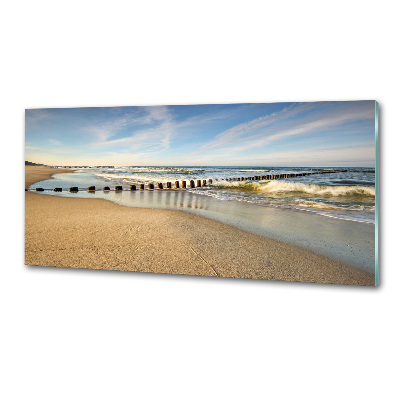 Pannello retrocucina con stampa raffigurante una spiaggia del Mar Baltico