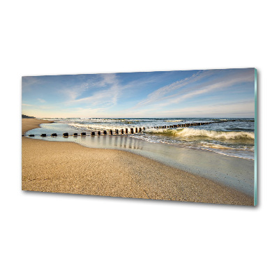 Pannello retrocucina con stampa raffigurante una spiaggia del Mar Baltico