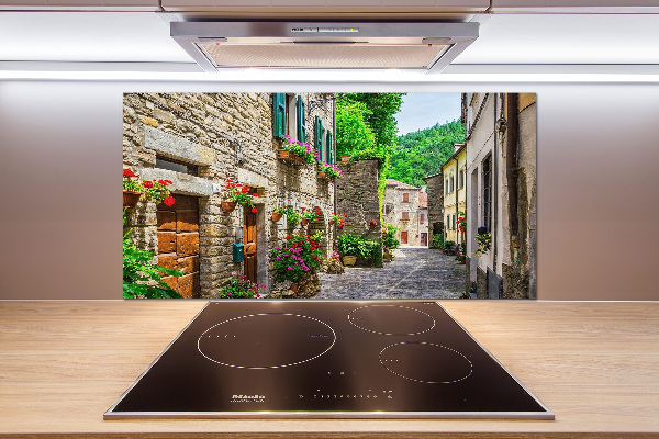 Rivestimento parete cucina con motivo 'Una strada affascinante' per interno