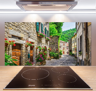 Rivestimento parete cucina con motivo 'Una strada affascinante' per interno