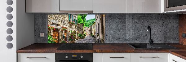 Rivestimento parete cucina con motivo 'Una strada affascinante' per interno