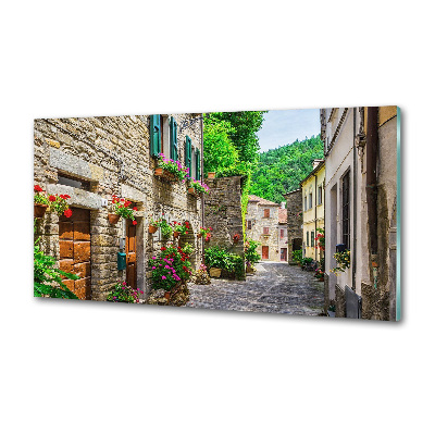 Rivestimento parete cucina con motivo 'Una strada affascinante' per interno