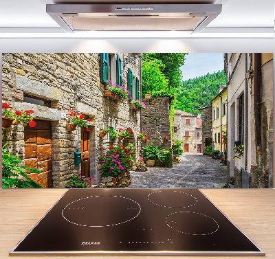 Rivestimento parete cucina con motivo 'Una strada affascinante' per interno