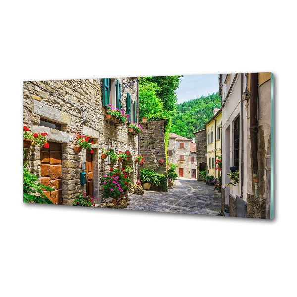 Rivestimento parete cucina con motivo 'Una strada affascinante' per interno