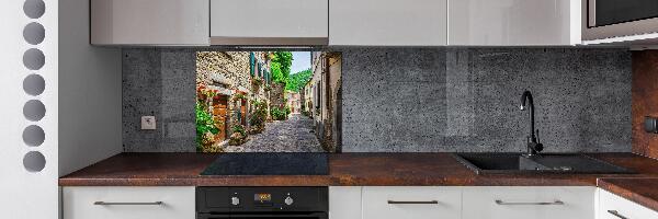 Rivestimento parete cucina con motivo 'Una strada affascinante' per interno