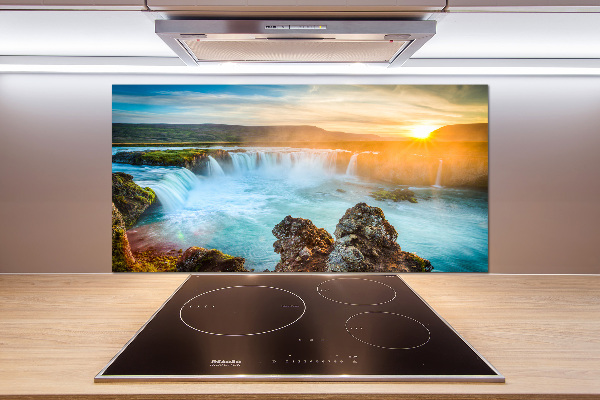 Rivestimento parete cucina con motivo a cascata